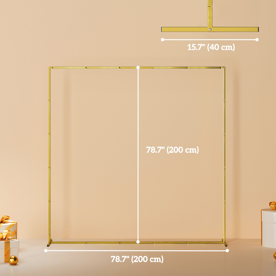 Image 923039_ALTMORE2.jpg, Product 923-039 / Price $47.99, Outsunny Wedding Arch Backdrop Stand, 6.6 FT Square Wedding Arch, Gold from Outsunny on TSC.ca's Home & Garden department