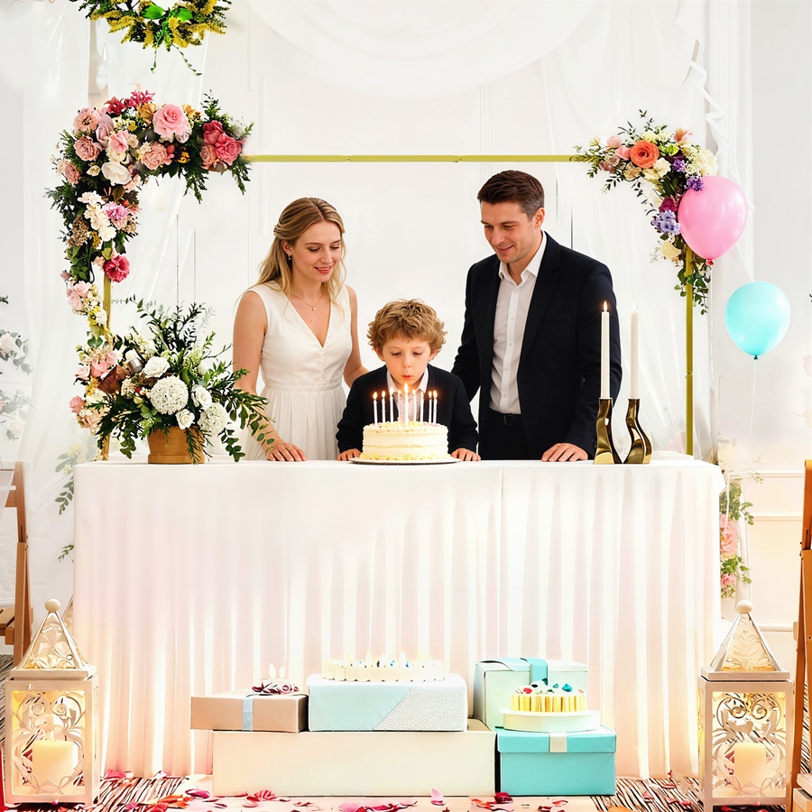 Image 923039_ALTMORE7.jpg, Product 923-039 / Price $47.99, Outsunny Wedding Arch Backdrop Stand, 6.6 FT Square Wedding Arch, Gold from Outsunny on TSC.ca's Home & Garden department