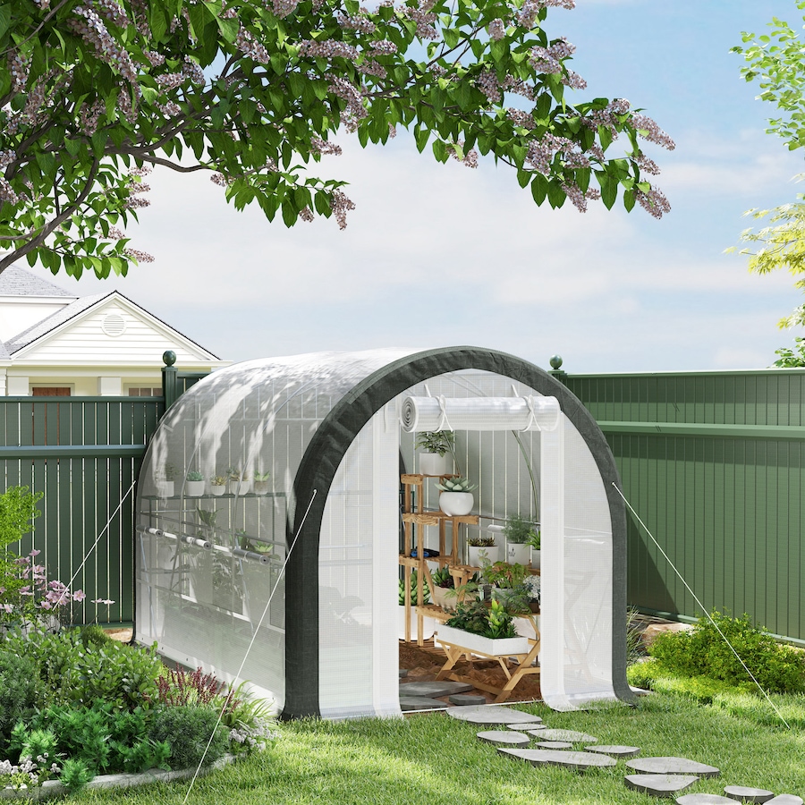Image 923047_ALTMORE1.jpg, Product 923-047 / Price $159.99, Outsunny 10'x6.6' Tunnel Greenhouse with Upgraded Structure, Mesh Door from Outsunny on TSC.ca's Home & Garden department