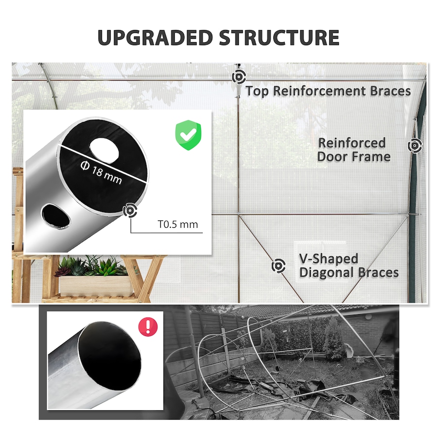 Image 923047_ALTMORE4.jpg, Product 923-047 / Price $159.99, Outsunny 10'x6.6' Tunnel Greenhouse with Upgraded Structure, Mesh Door from Outsunny on TSC.ca's Home & Garden department
