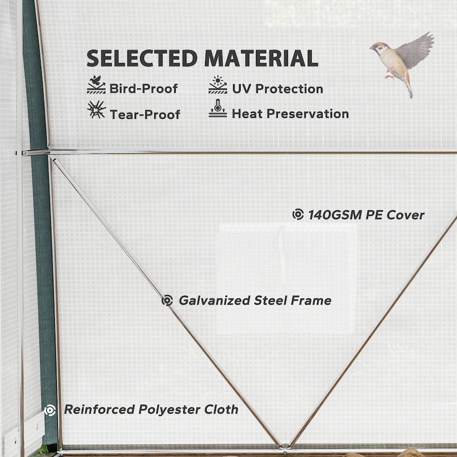 Image 923047_ALTMORE5.jpg, Product 923-047 / Price $159.99, Outsunny 10'x6.6' Tunnel Greenhouse with Upgraded Structure, Mesh Door from Outsunny on TSC.ca's Home & Garden department