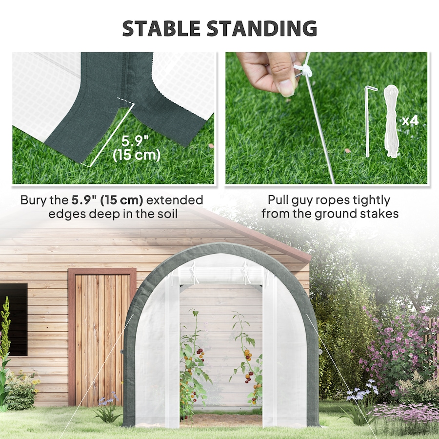 Image 923047_ALTMORE6.jpg, Product 923-047 / Price $159.99, Outsunny 10'x6.6' Tunnel Greenhouse with Upgraded Structure, Mesh Door from Outsunny on TSC.ca's Home & Garden department