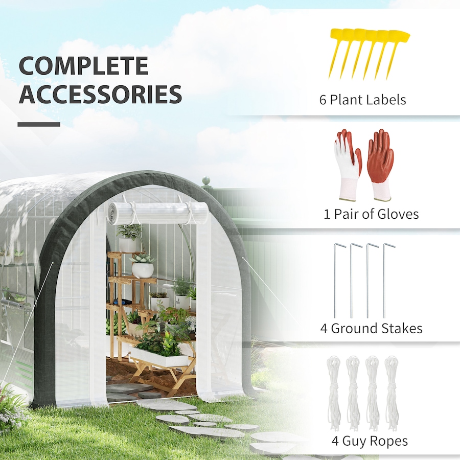 Image 923047_ALTMORE7.jpg, Product 923-047 / Price $159.99, Outsunny 10'x6.6' Tunnel Greenhouse with Upgraded Structure, Mesh Door from Outsunny on TSC.ca's Home & Garden department