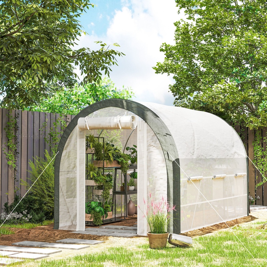 Image 923047_ALTMORE8.jpg, Product 923-047 / Price $159.99, Outsunny 10'x6.6' Tunnel Greenhouse with Upgraded Structure, Mesh Door from Outsunny on TSC.ca's Home & Garden department