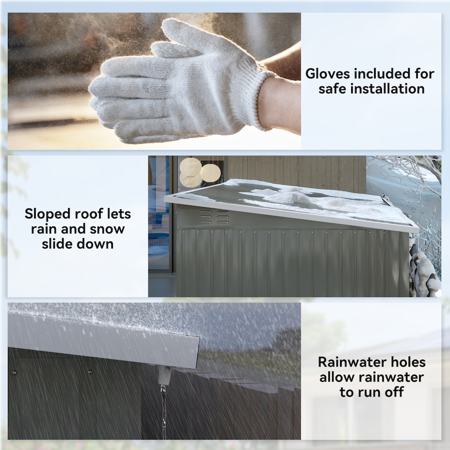 Image 923050_ALTMORE6.jpg, Product 923-050 / Price $549.99, Outsunny 8.5' x 6' Metal Outdoor Storage Shed with Window, Lockable Doors from Outsunny on TSC.ca's Home & Garden department