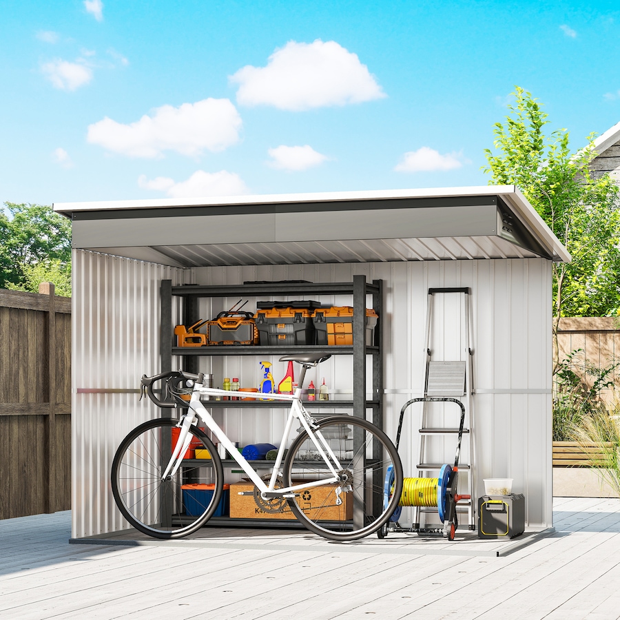 Image 923050_ALTMORE7.jpg, Product 923-050 / Price $549.99, Outsunny 8.5' x 6' Metal Outdoor Storage Shed with Window, Lockable Doors from Outsunny on TSC.ca's Home & Garden department