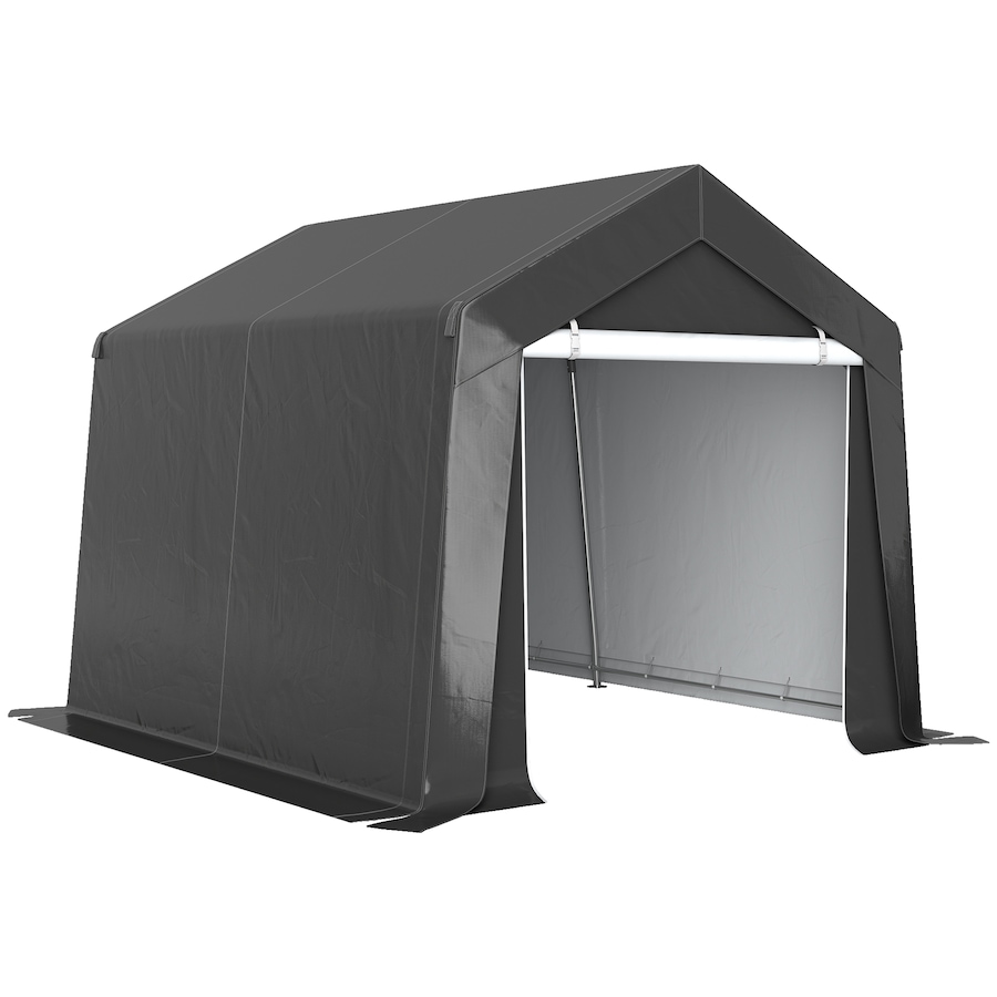 Image 923052.jpg, Product 923-052 / Price $329.99, Outsunny 10' x 10' Portable Shed, Outdoor Shed with Roll-up Door Dark Grey from Outsunny on TSC.ca's Home & Garden department