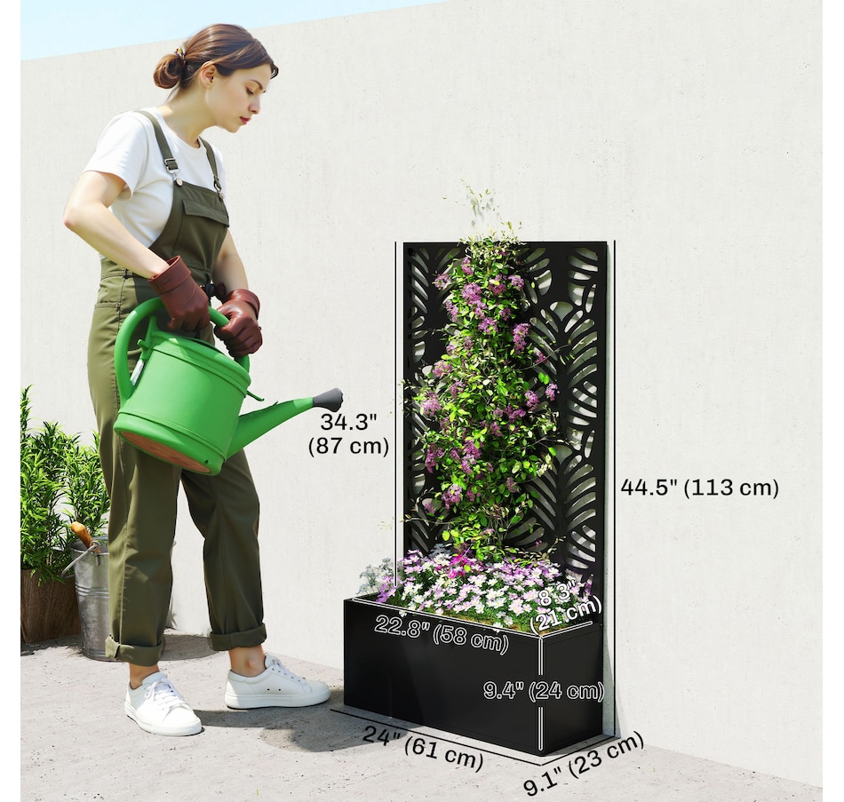 Image 923056_ALTMORE2.jpg, Product 923-056 / Price $99.99, Outsunny Garden Box with Privacy Panel, Outdoor Planter Box for Garden from Outsunny on TSC.ca's Home & Garden department