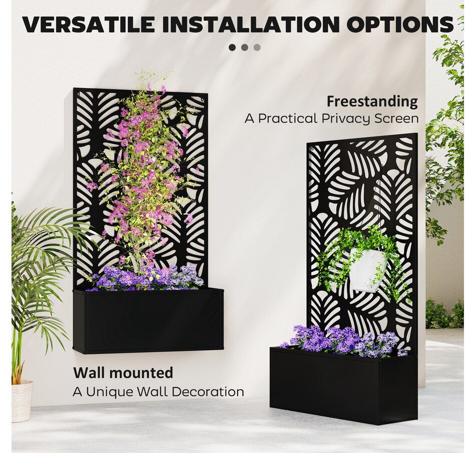 Image 923056_ALTMORE4.jpg, Product 923-056 / Price $99.99, Outsunny Garden Box with Privacy Panel, Outdoor Planter Box for Garden from Outsunny on TSC.ca's Home & Garden department