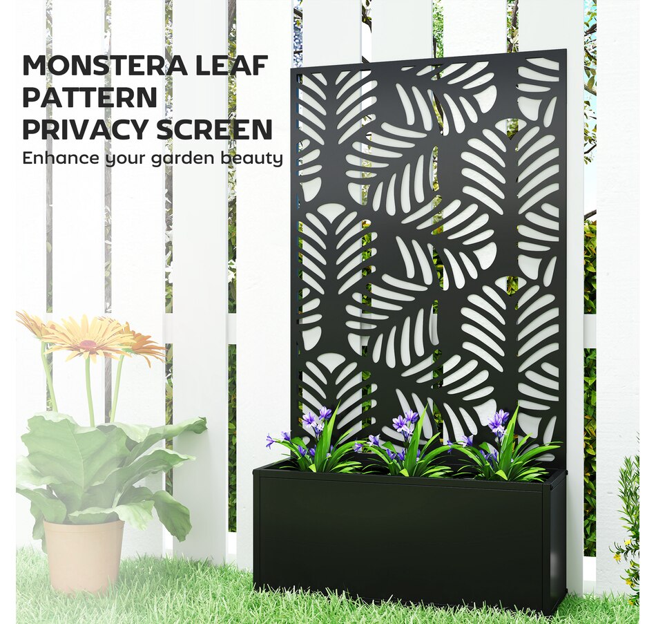 Image 923056_ALTMORE5.jpg, Product 923-056 / Price $99.99, Outsunny Garden Box with Privacy Panel, Outdoor Planter Box for Garden from Outsunny on TSC.ca's Home & Garden department