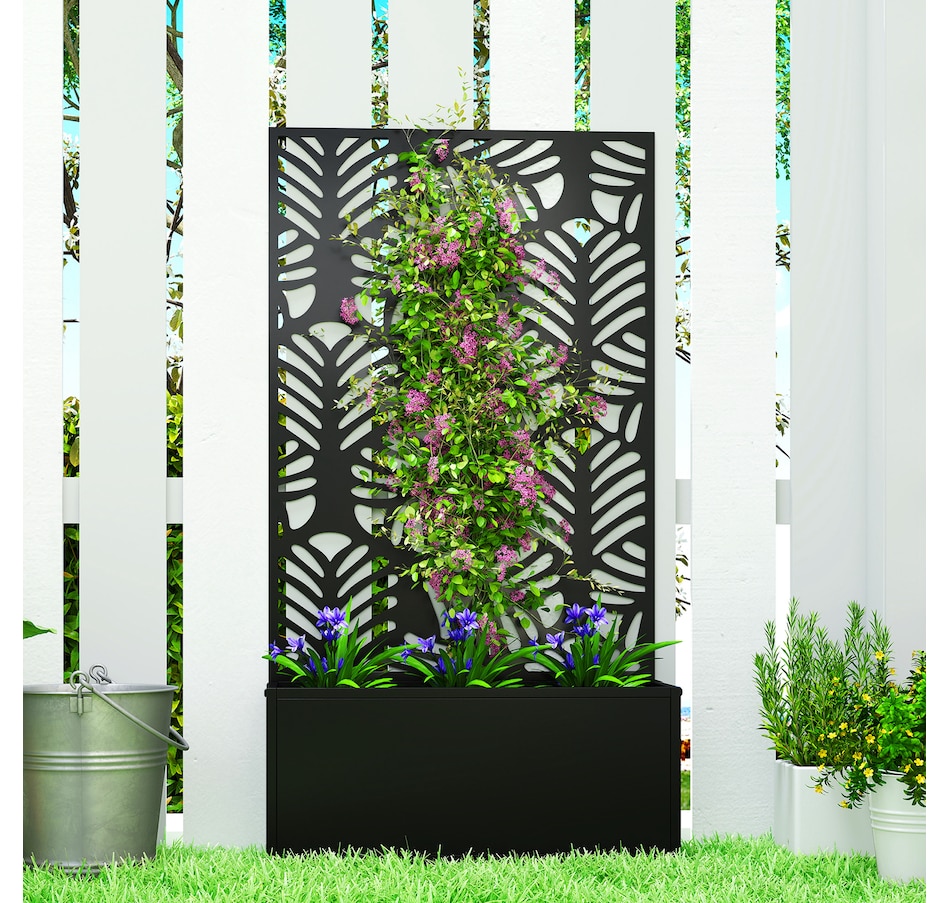 Image 923056_ALTMORE7.jpg, Product 923-056 / Price $99.99, Outsunny Garden Box with Privacy Panel, Outdoor Planter Box for Garden from Outsunny on TSC.ca's Home & Garden department