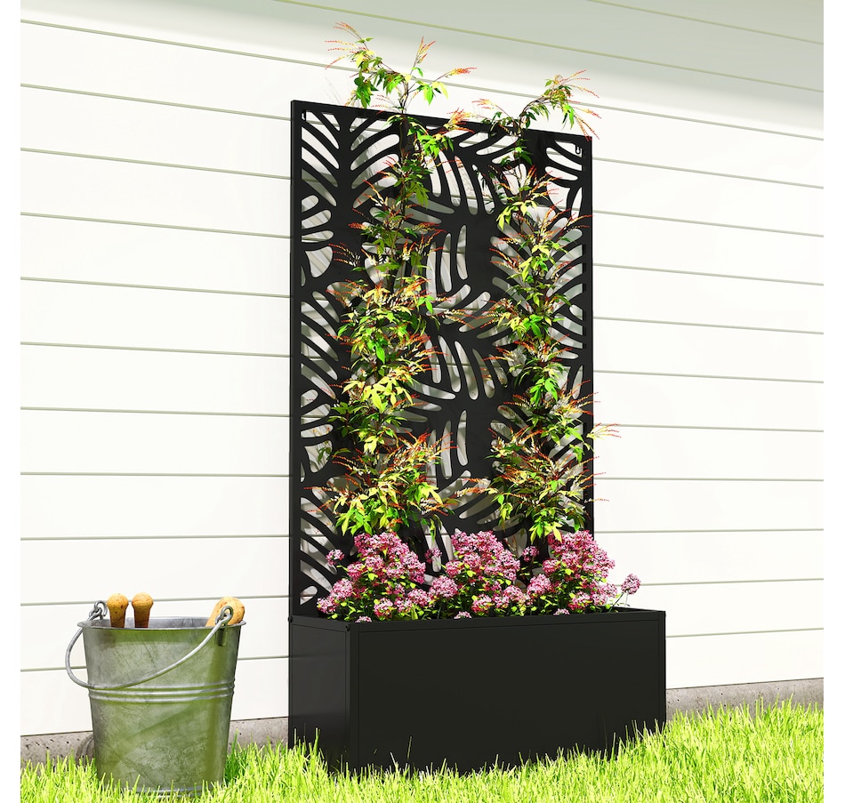 Image 923056_ALTMORE8.jpg, Product 923-056 / Price $99.99, Outsunny Garden Box with Privacy Panel, Outdoor Planter Box for Garden from Outsunny on TSC.ca's Home & Garden department