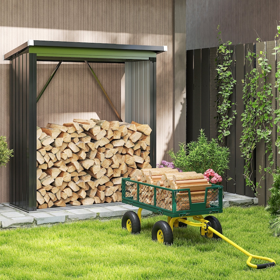 Image 923061_ALTMORE7.jpg, Product 923-061 / Price $135.99, Outsunny Garden Cart with Removable Sides to Convert into Flatbed, Green from Outsunny on TSC.ca's Home & Garden department