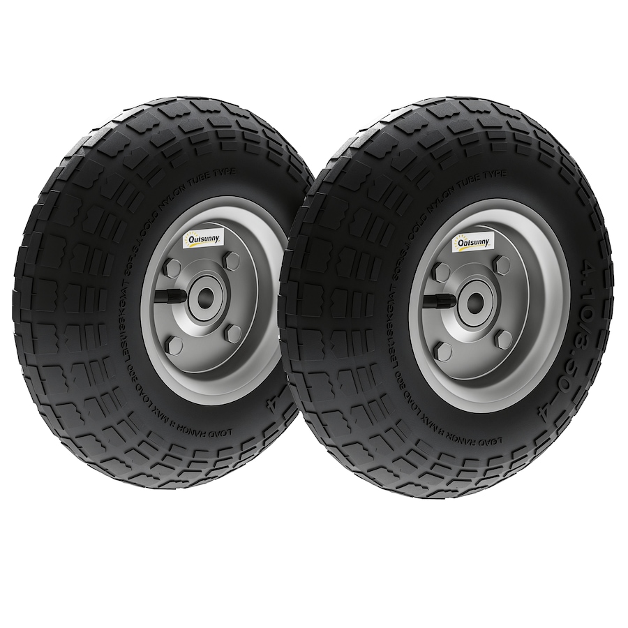 Image 923067.jpg, Product 923-067 / Price $38.99, Outsunny 10" Pneumatic Dolly Wheels, Set of 2 for Carts, Sack Trucks Black from Outsunny on TSC.ca's Home & Garden department