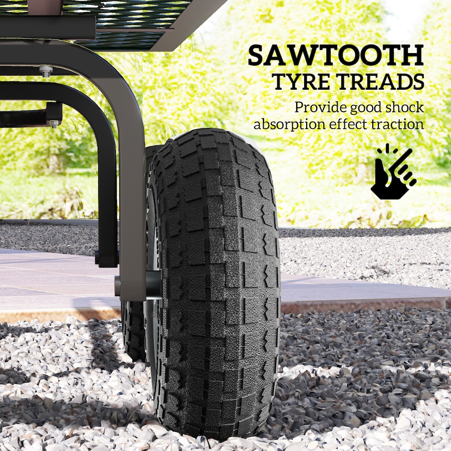 Image 923067_ALTMORE3.jpg, Product 923-067 / Price $38.99, Outsunny 10" Pneumatic Dolly Wheels, Set of 2 for Carts, Sack Trucks Black from Outsunny on TSC.ca's Home & Garden department