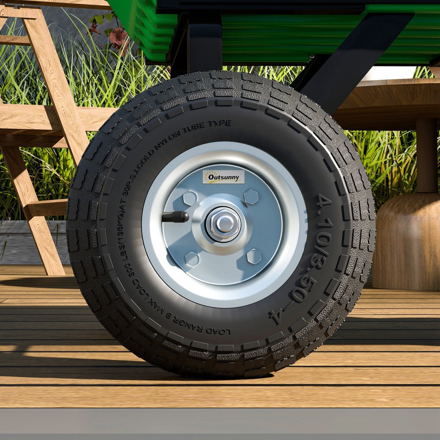 Image 923067_ALTMORE7.jpg, Product 923-067 / Price $38.99, Outsunny 10" Pneumatic Dolly Wheels, Set of 2 for Carts, Sack Trucks Black from Outsunny on TSC.ca's Home & Garden department