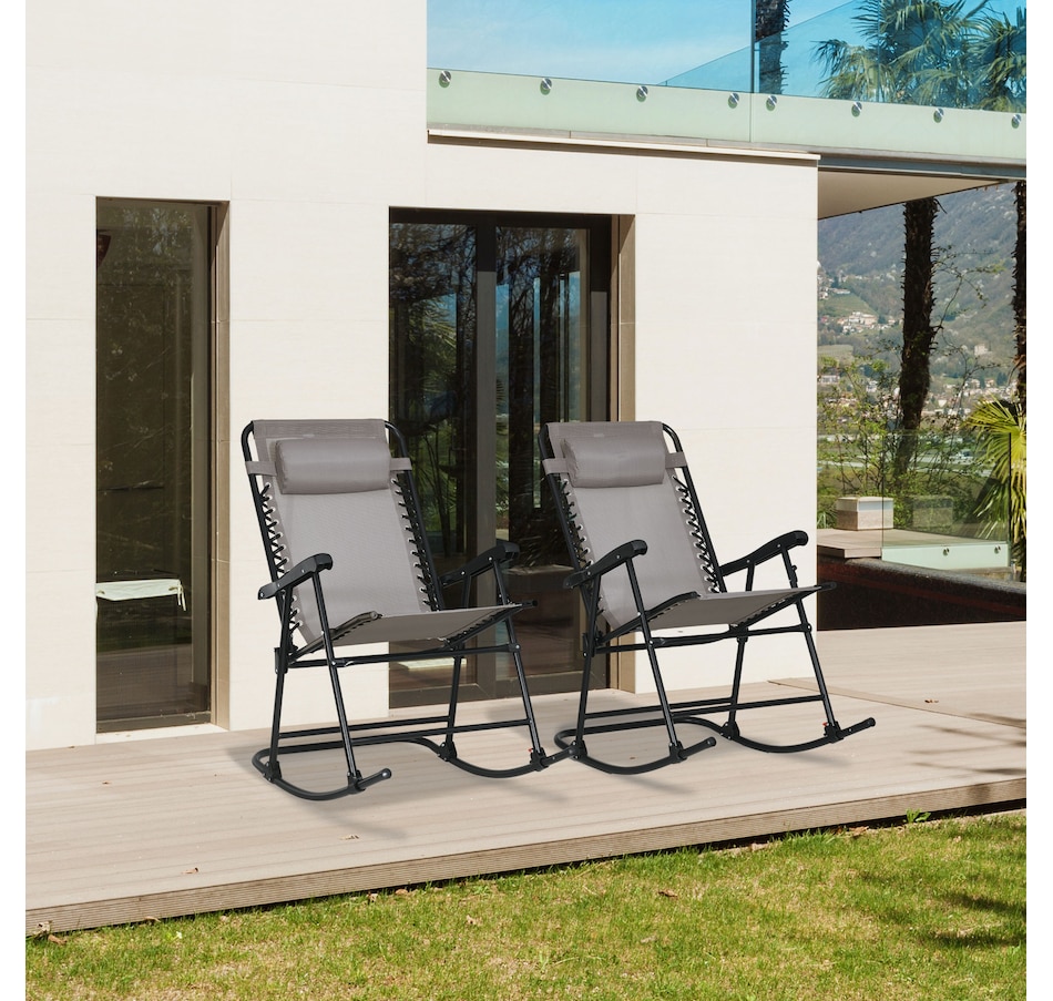 Image 923079_ALTMORE1.jpg, Product 923-079 / Price $179.99, Outsunny Outdoor Patio Rocking Chair Set Folding Garden Rocker from Outsunny on TSC.ca's Home & Garden department