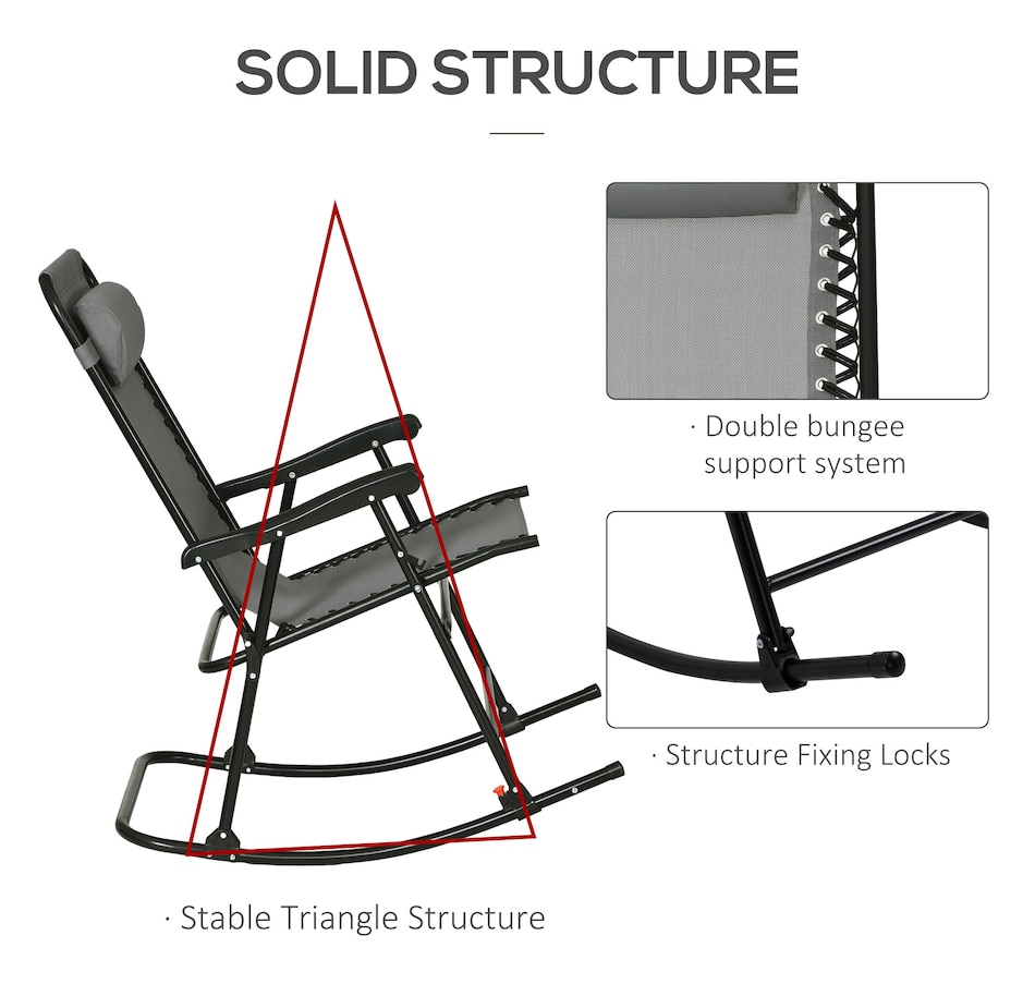 Image 923079_ALTMORE4.jpg, Product 923-079 / Price $179.99, Outsunny Outdoor Patio Rocking Chair Set Folding Garden Rocker from Outsunny on TSC.ca's Home & Garden department