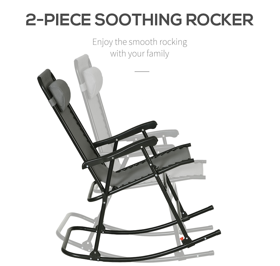 Image 923079_ALTMORE5.jpg, Product 923-079 / Price $179.99, Outsunny Outdoor Patio Rocking Chair Set Folding Garden Rocker from Outsunny on TSC.ca's Home & Garden department
