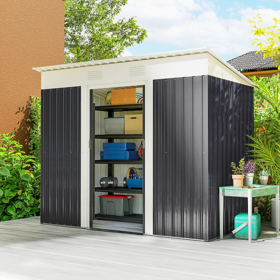 Image 923094_ALTMORE1.jpg, Product 923-094 / Price $229.99 - $299.99, Outsunny Outdoor Storage Shed, Metal Garden Tool Storage from Outsunny on TSC.ca's Home & Garden department