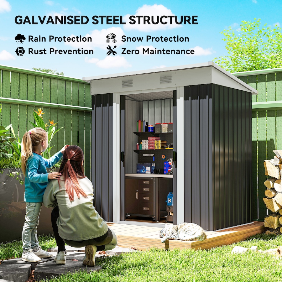 Image 923094_ALTMORE11.jpg, Product 923-094 / Price $229.99 - $299.99, Outsunny Outdoor Storage Shed, Metal Garden Tool Storage from Outsunny on TSC.ca's Home & Garden department