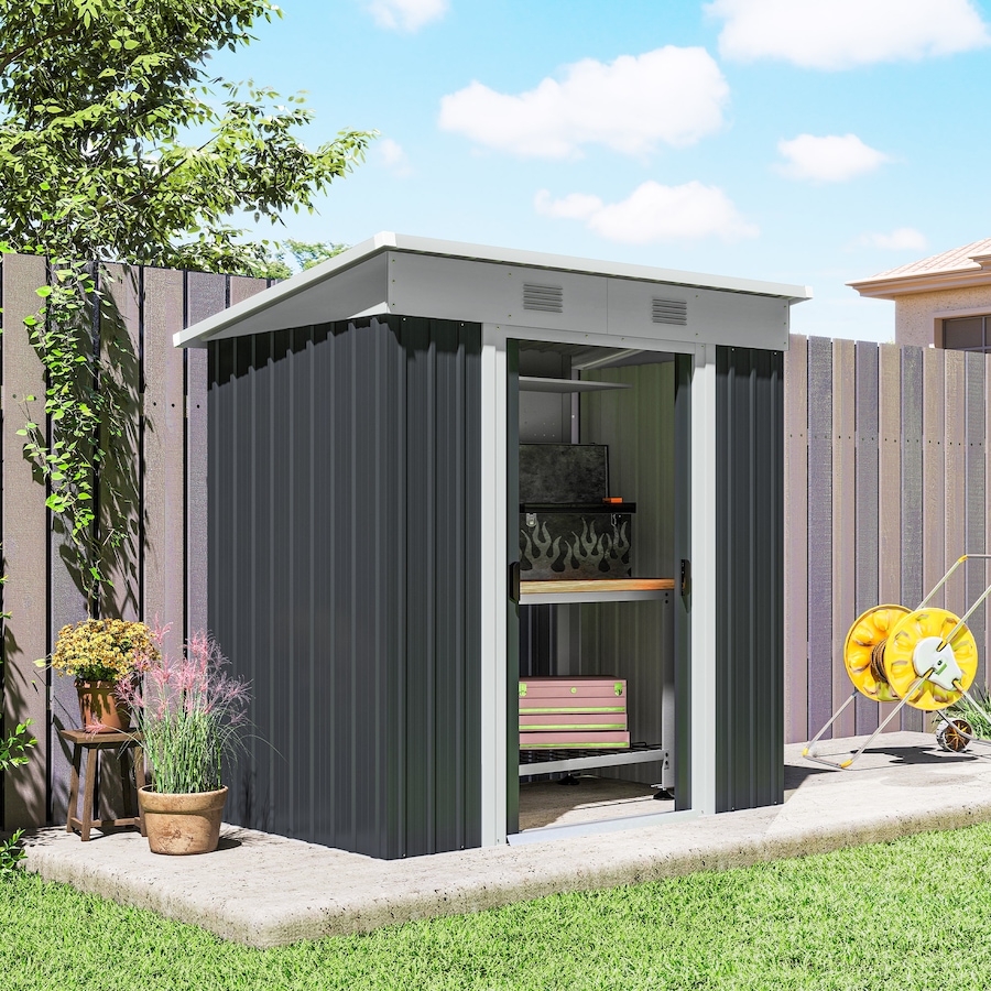 Image 923094_ALTMORE15.jpg, Product 923-094 / Price $229.99 - $299.99, Outsunny Outdoor Storage Shed, Metal Garden Tool Storage from Outsunny on TSC.ca's Home & Garden department