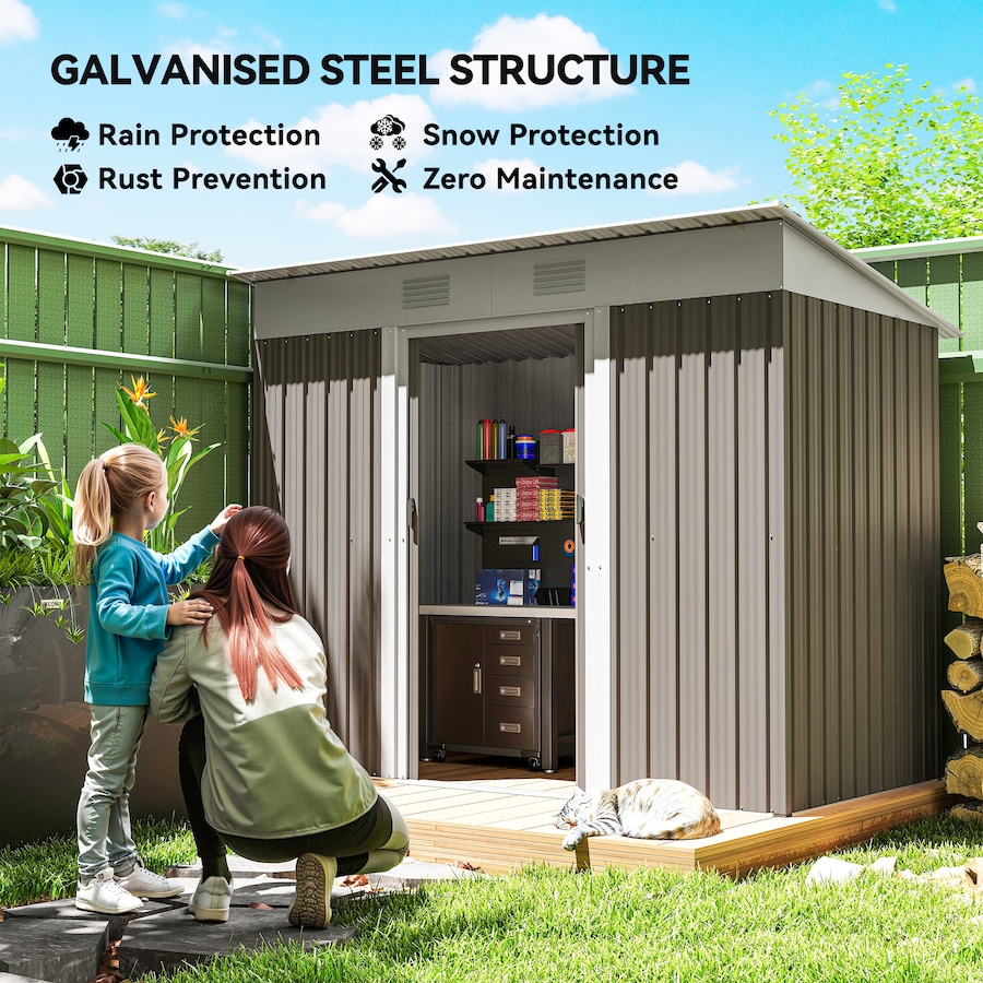 Image 923094_ALTMORE18.jpg, Product 923-094 / Price $229.99 - $299.99, Outsunny Outdoor Storage Shed, Metal Garden Tool Storage from Outsunny on TSC.ca's Home & Garden department