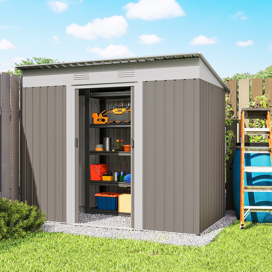 Image 923094_ALTMORE23.jpg, Product 923-094 / Price $229.99 - $299.99, Outsunny Outdoor Storage Shed, Metal Garden Tool Storage from Outsunny on TSC.ca's Home & Garden department