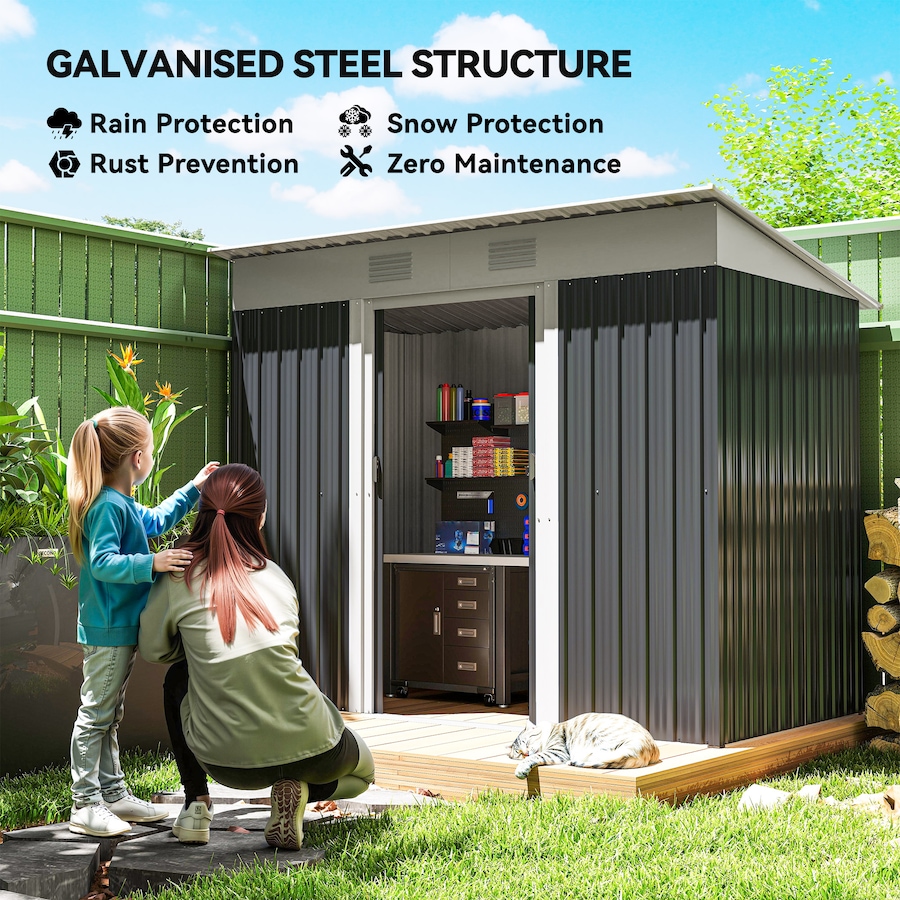 Image 923094_ALTMORE3.jpg, Product 923-094 / Price $229.99 - $299.99, Outsunny Outdoor Storage Shed, Metal Garden Tool Storage from Outsunny on TSC.ca's Home & Garden department