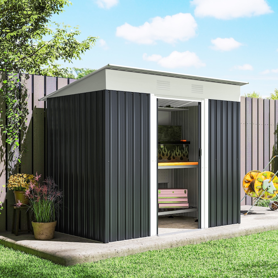 Image 923094_ALTMORE7.jpg, Product 923-094 / Price $229.99 - $299.99, Outsunny Outdoor Storage Shed, Metal Garden Tool Storage from Outsunny on TSC.ca's Home & Garden department