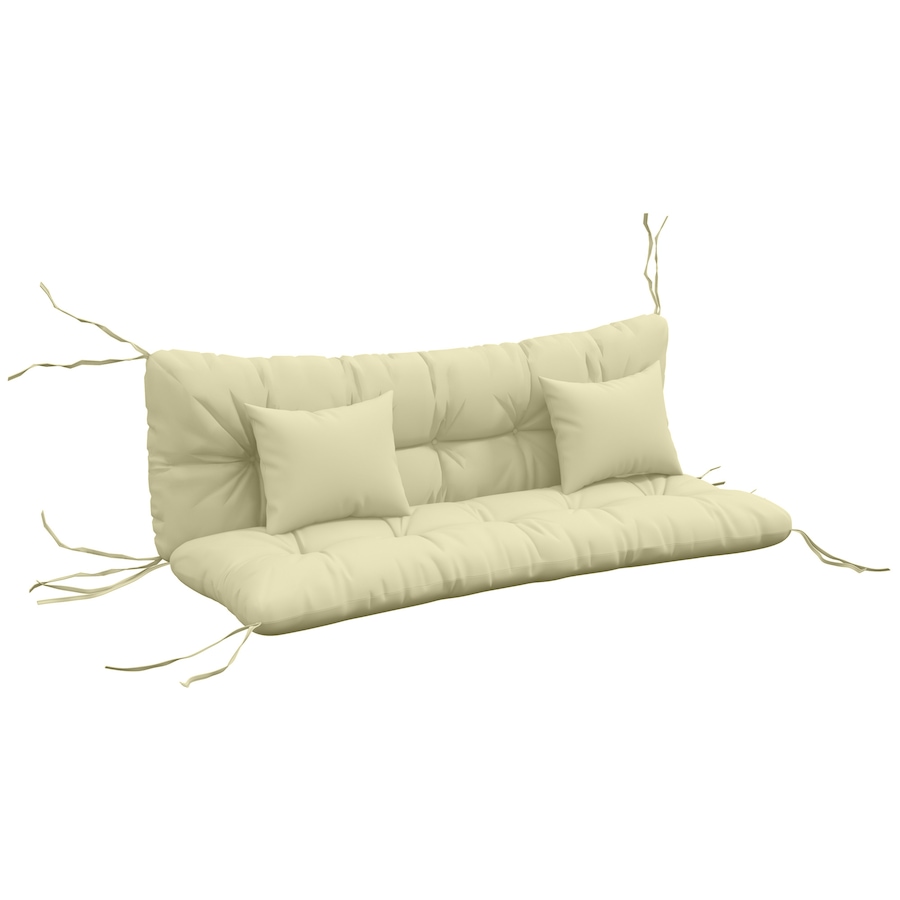Image 923110.jpg, Product 923-110 / Price $66.99, Indoor Outdoor Chair Cushions with Back, Pillows, Ties, WITHOUT SWING, Cream from Outsunny on TSC.ca's Home & Garden department