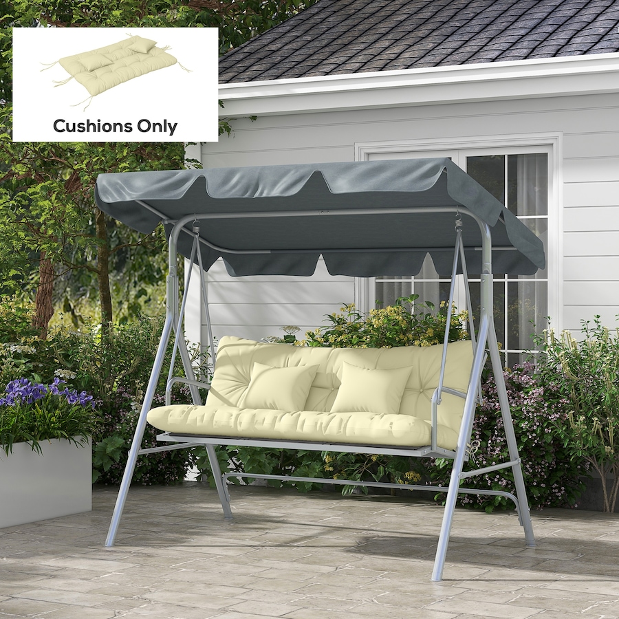 Image 923110_ALTMORE1.jpg, Product 923-110 / Price $66.99, Indoor Outdoor Chair Cushions with Back, Pillows, Ties, WITHOUT SWING, Cream from Outsunny on TSC.ca's Home & Garden department