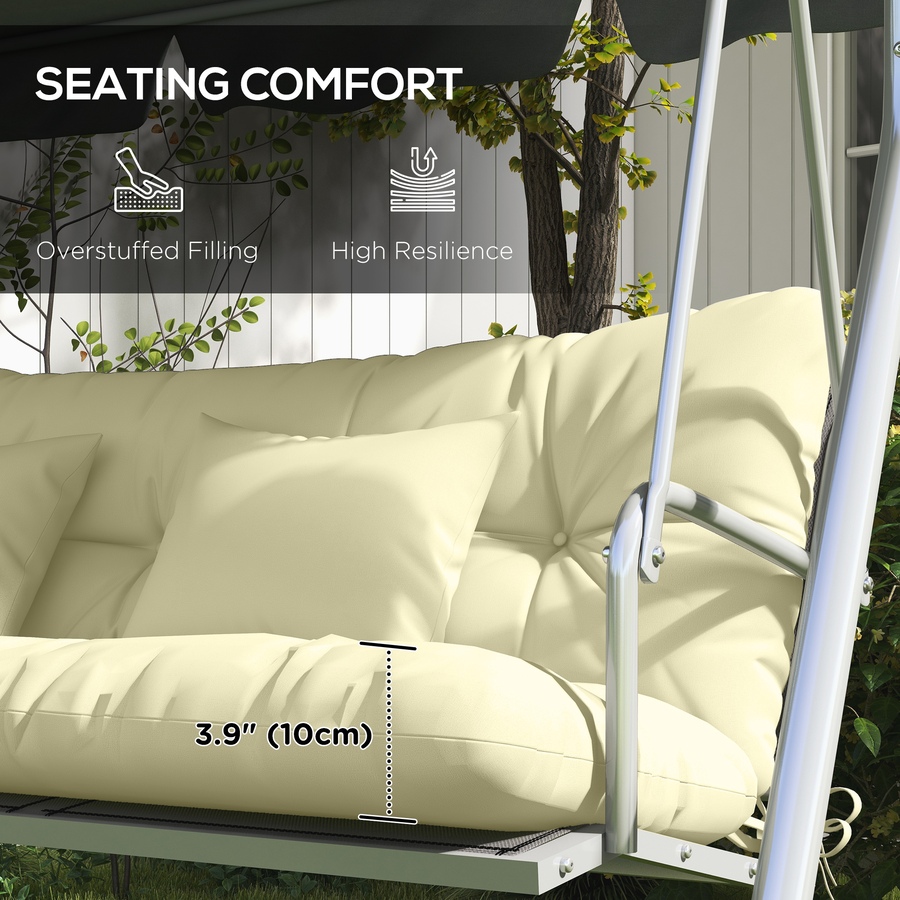 Image 923110_ALTMORE5.jpg, Product 923-110 / Price $66.99, Indoor Outdoor Chair Cushions with Back, Pillows, Ties, WITHOUT SWING, Cream from Outsunny on TSC.ca's Home & Garden department