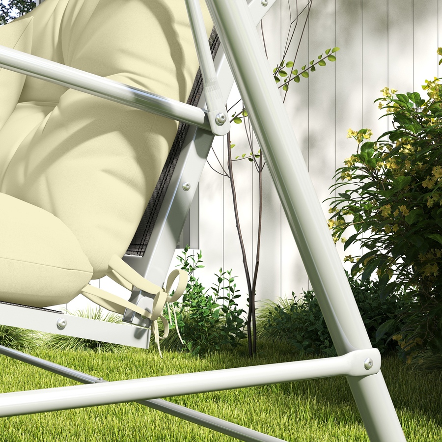 Image 923110_ALTMORE8.jpg, Product 923-110 / Price $66.99, Indoor Outdoor Chair Cushions with Back, Pillows, Ties, WITHOUT SWING, Cream from Outsunny on TSC.ca's Home & Garden department