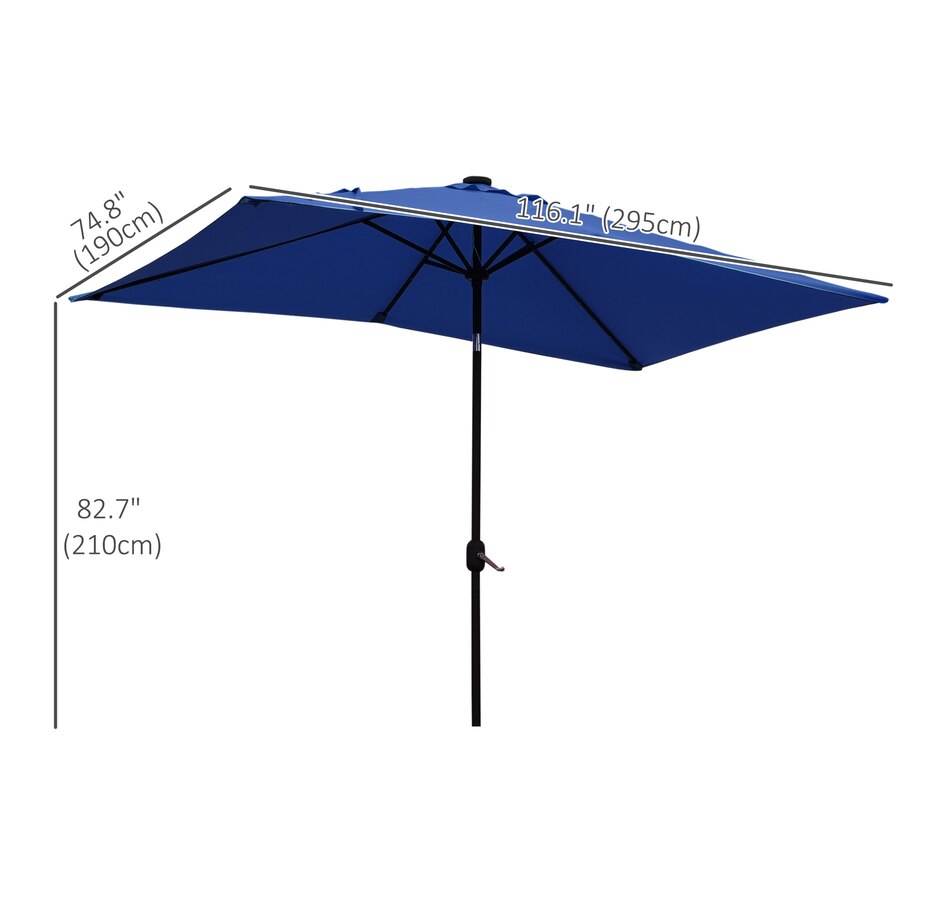 Image 923113_ALTMORE2.jpg, Product 923-113 / Price $114.99, Outsunny 6' x 10' Patio Umbrella with 22 LED Solar Lights and Tilt from Outsunny on TSC.ca's Home & Garden department