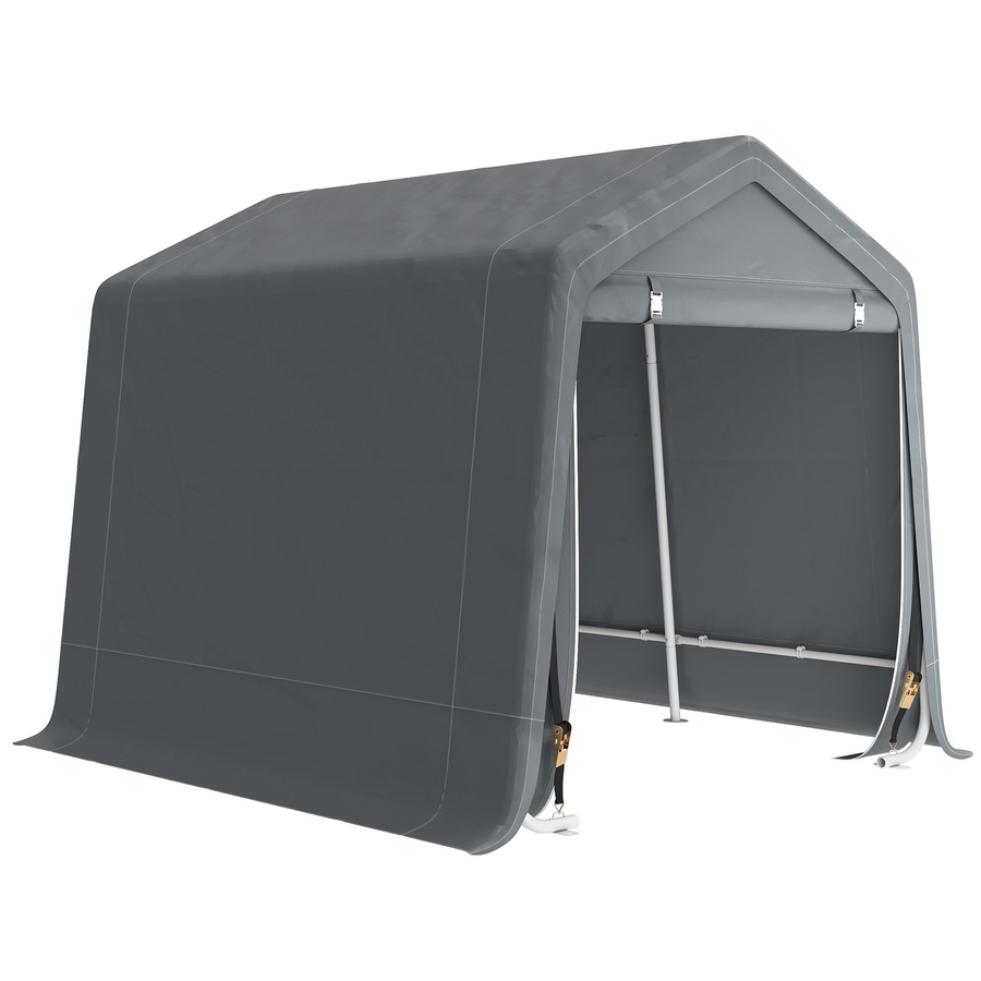 Image 923120.jpg, Product 923-120 / Price $199.99, Outsunny 7.9' x 6.6' Garden Storage Tent, Heavy Duty Bike Shed, Dark Grey from Outsunny on TSC.ca's Home & Garden department