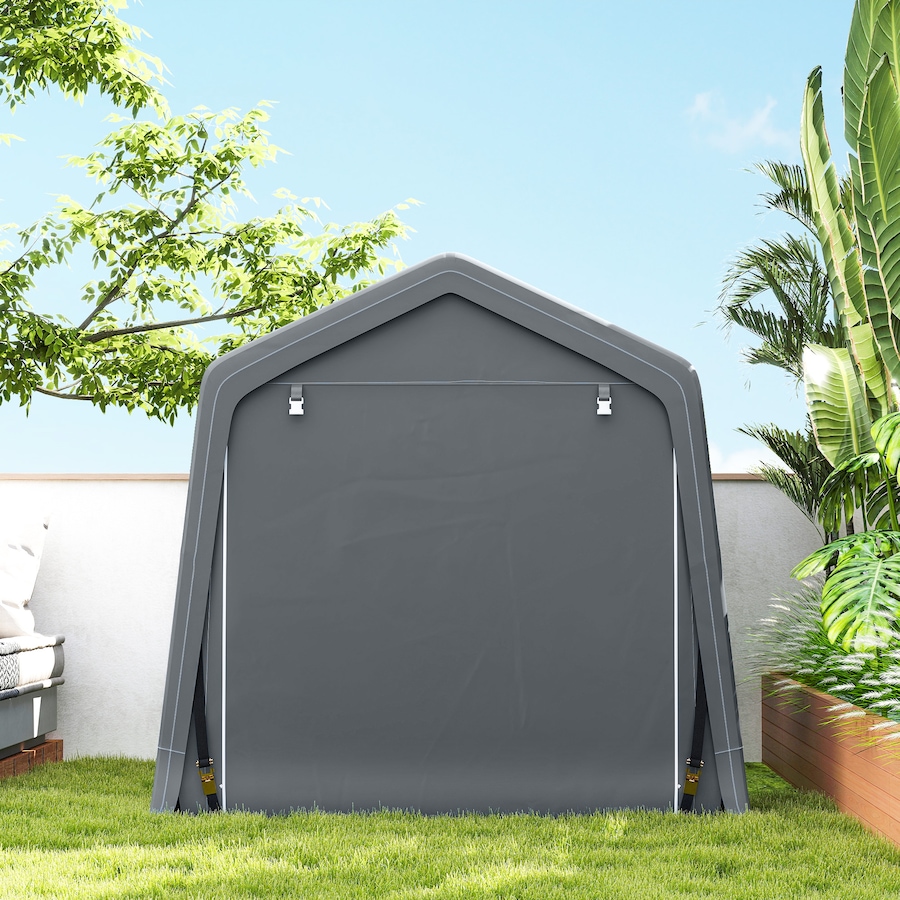 Image 923120_ALTMORE7.jpg, Product 923-120 / Price $199.99, Outsunny 7.9' x 6.6' Garden Storage Tent, Heavy Duty Bike Shed, Dark Grey from Outsunny on TSC.ca's Home & Garden department
