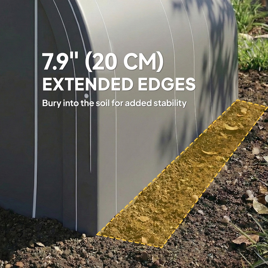Image 923122_ALTMORE11.jpg, Product 923-122 / Price $389.99, Outsunny 10' x 16' Carport Storage Tent Anti-UV PE Portable Garage, Grey from Outsunny on TSC.ca's Home & Garden department