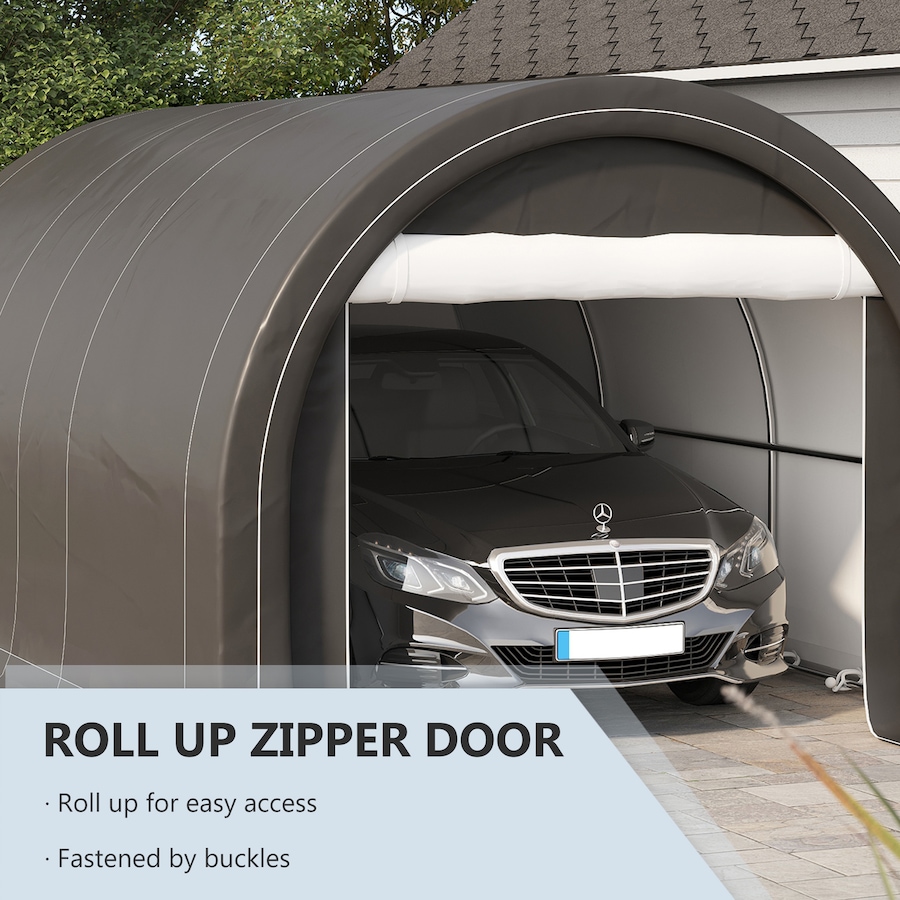 Image 923122_ALTMORE5.jpg, Product 923-122 / Price $367.37, Outsunny 10' x 16' Carport Storage Tent Anti-UV PE Portable Garage, Grey from Outsunny on TSC.ca's Home & Garden department