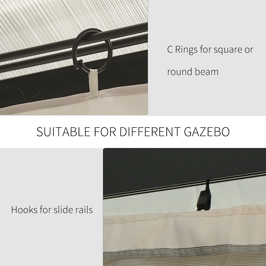 Image 923123_ALTMORE3.jpg, Product 923-123 / Price $89.99, Outsunny 10' x 10' Universal Gazebo Curtains, 4 Panels, Beige from Outsunny on TSC.ca's Home & Garden department