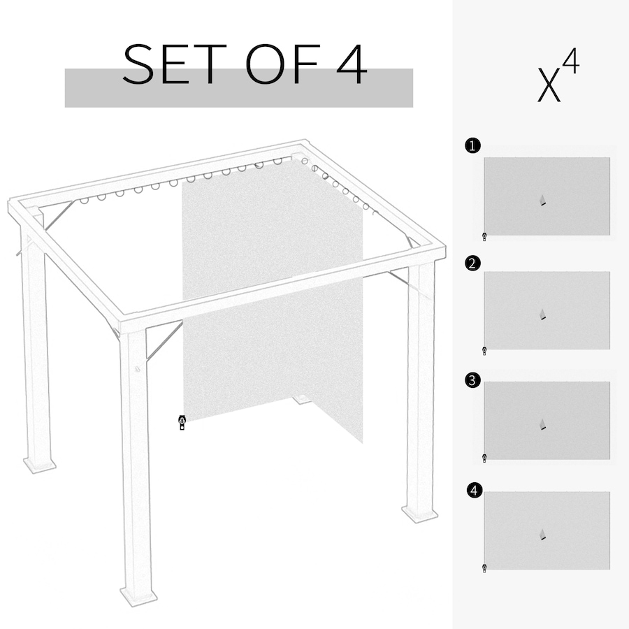 Image 923123_ALTMORE5.jpg, Product 923-123 / Price $89.99, Outsunny 10' x 10' Universal Gazebo Curtains, 4 Panels, Beige from Outsunny on TSC.ca's Home & Garden department