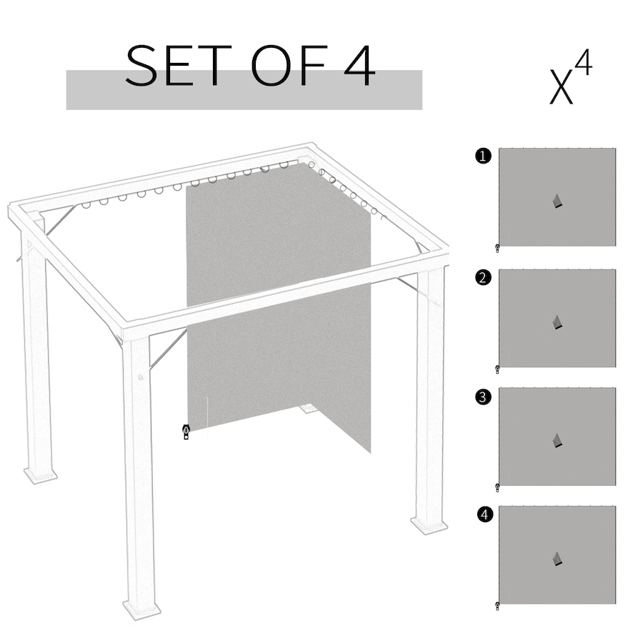Image 923124_ALTMORE3.jpg, Product 923-124 / Price $94.99, Outsunny 10' x 10' Universal Gazebo Curtains, 4 Panels, Light Grey from Outsunny on TSC.ca's Home & Garden department