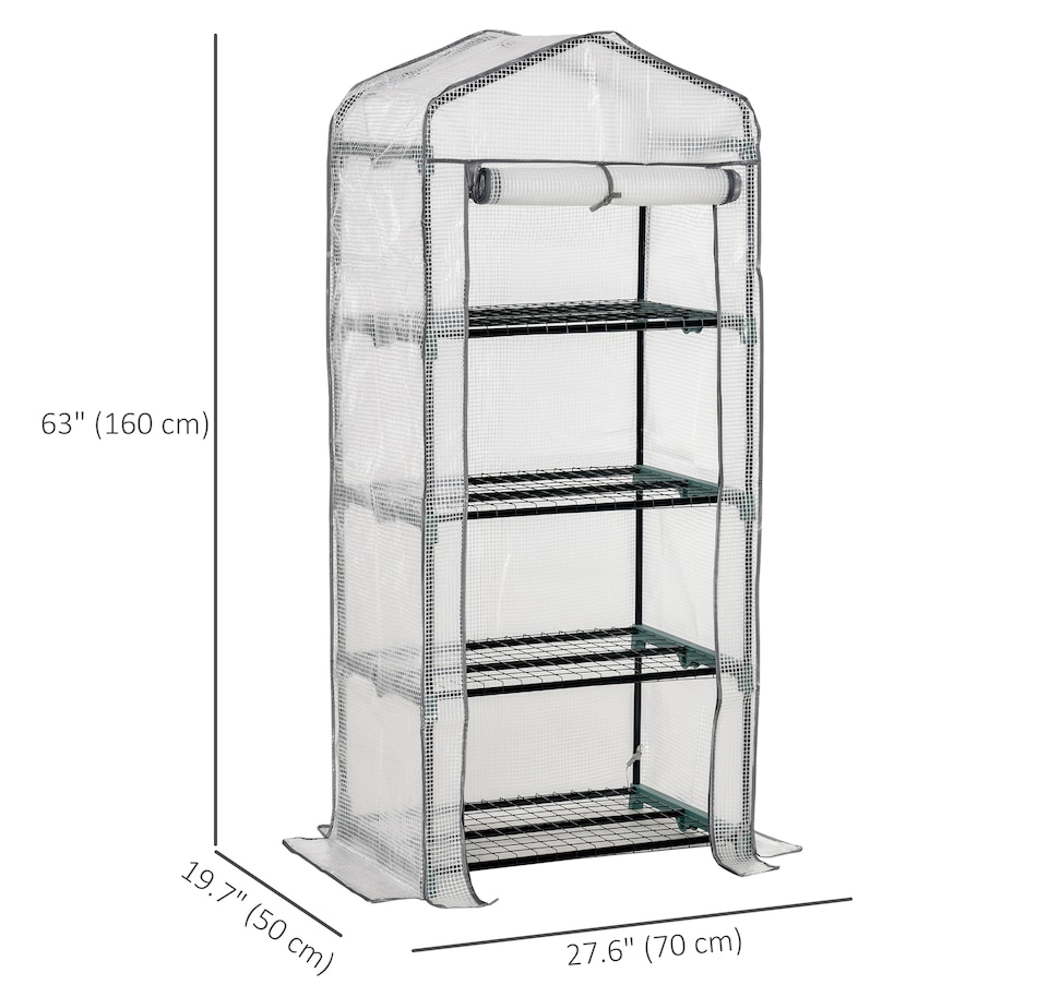 Image 923125_ALTMORE2.jpg, Product 923-125 / Price $49.99, Outsunny Portable Greenhouse with 4 Tier Shelves, Outdoor Hot House, White from Outsunny on TSC.ca's Home & Garden department