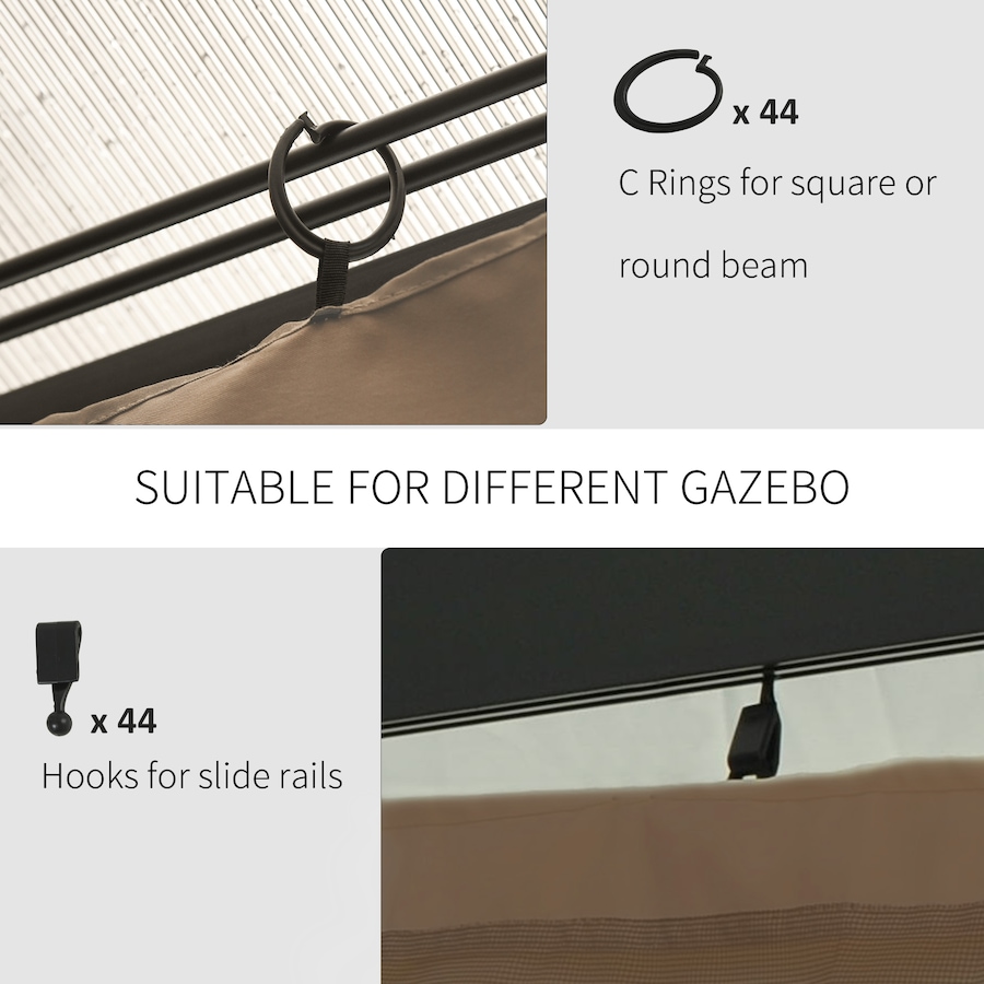 Image 923126_ALTMORE3.jpg, Product 923-126 / Price $94.99, Outsunny 10' x 12' Universal Gazebo Curtains, 4 Panels, Brown from Outsunny on TSC.ca's Home & Garden department