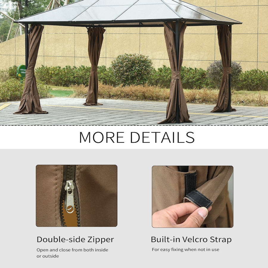 Image 923126_ALTMORE4.jpg, Product 923-126 / Price $94.99, Outsunny 10' x 12' Universal Gazebo Curtains, 4 Panels, Brown from Outsunny on TSC.ca's Home & Garden department
