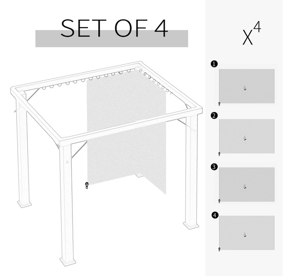 Image 923126_ALTMORE6.jpg, Product 923-126 / Price $94.99, Outsunny 10' x 12' Universal Gazebo Curtains, 4 Panels, Brown from Outsunny on TSC.ca's Home & Garden department
