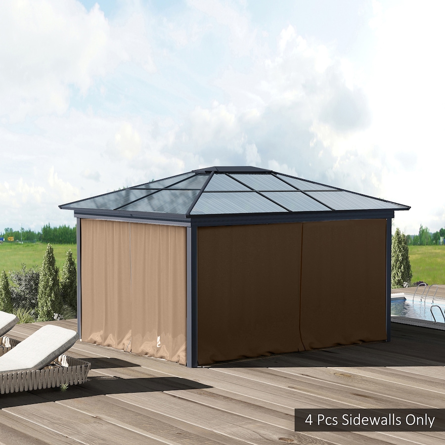Image 923127_ALTMORE1.jpg, Product 923-127 / Price $94.99, Outsunny 10' x 10' Universal Gazebo Curtains, 4 Panels, Brown from Outsunny on TSC.ca's Home & Garden department