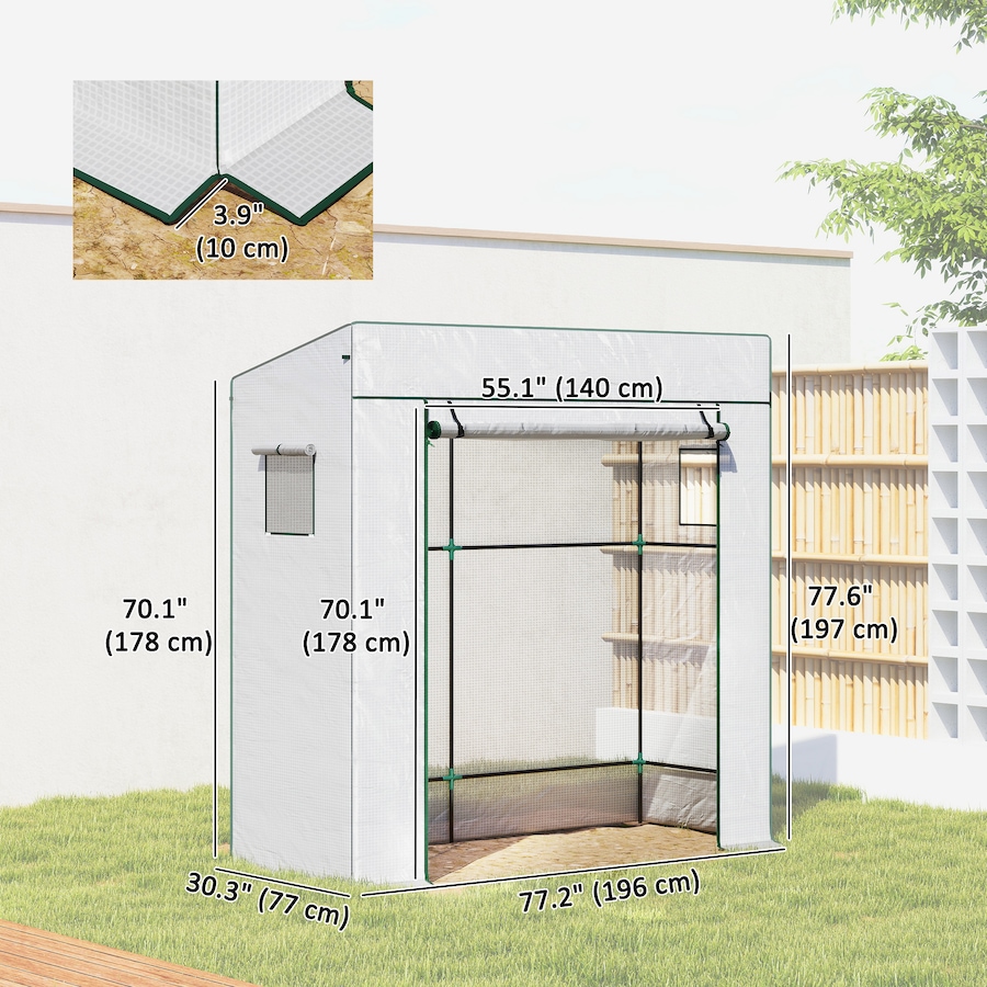 Image 923128_ALTMORE2.jpg, Product 923-128 / Price $59.99, Outsunny Tomato Greenhouse with Reinforced PE Cover Walk-in Green House from Outsunny on TSC.ca's Home & Garden department