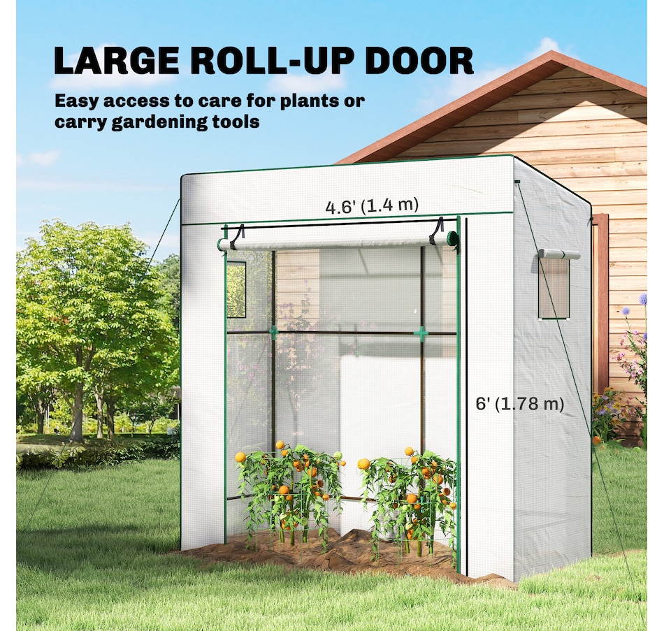 Image 923128_ALTMORE4.jpg, Product 923-128 / Price $64.99, Outsunny Tomato Greenhouse with Reinforced PE Cover Walk-in Green House from Outsunny on TSC.ca's Home & Garden department