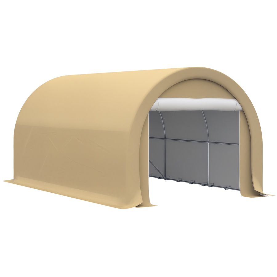 Image 923129.png, Product 923-129 / Price $349.99, Outsunny 10' x 16' Carport Storage Tent Anti-UV PE Portable Garage, Beige from Outsunny on TSC.ca's Home & Garden department